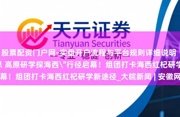 股票配资门户网-实盘开户流程与平台规则详细说明 ＂红杞征象别样好意思 高原研学探海西＂行径启幕！组团打卡海西红杞研学新途径_大皖新闻 | 安徽网